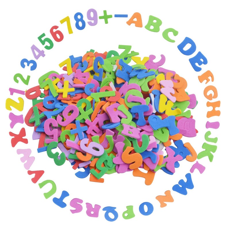 Aylifu Foam Stickers, 260 Pieces Self-Adhesive Foam Alphabet Letters and Numbers Sticker for Arts Craft Supplies - Assorted Colors - Image 2